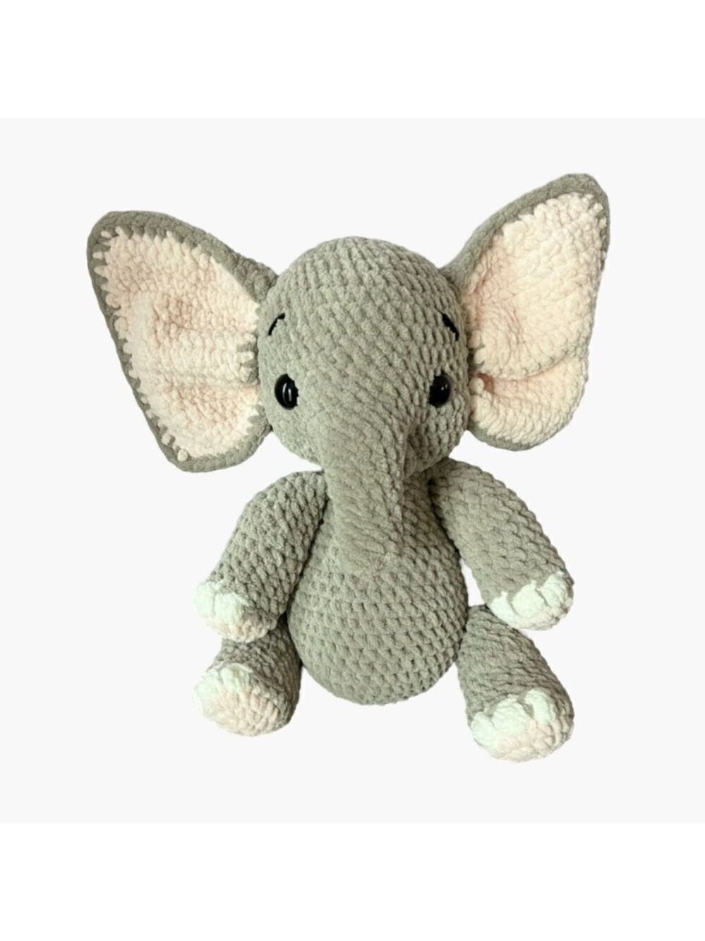 ♥️🆕️Adorable..Jumbo Hand crafted Crochet Large Plush Elephant